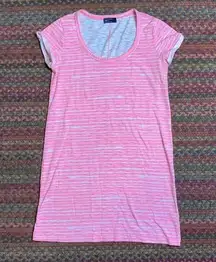 Gap  NEON PINK STRIPE TEE SHIRT DRESS