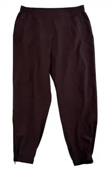 Old Navy Sz L Mid Rise StretchTech Joggers Pants Seam Front Plum Wine Stretch