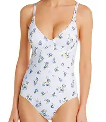 New. AQUA low cut floral swimsuit. Retails $98 Medium