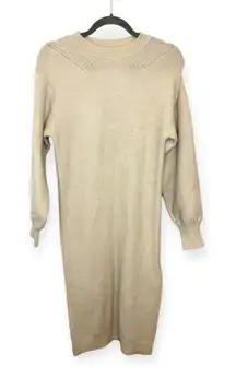 ASOS Design Cream Knit Sweater Dress 2 Cozy Neutral Winter Minimalist Fall