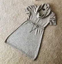 Knit/cowlneck/shortsleeve Dress