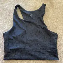 Allfenix Blue & Black Snake Print Cropped Tank Top