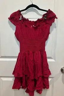 Charming Red Romper