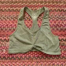 URBAN REBEL ARMY GREEN TWIST FRONT BRA TOP