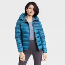 NWT  Packable Down Puffer Jacket Teal Size XS