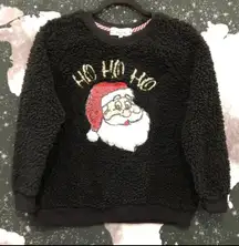 Poof Santa Claus Fuzzy Christmas Sweater 