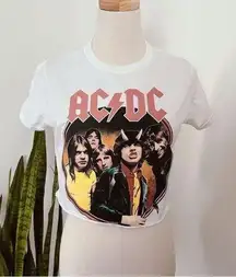 AC/DC cropped‎ graphic t shirt