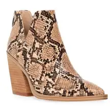 STEVE MADDEN Alyse Snakeskin Ankle Boots 10