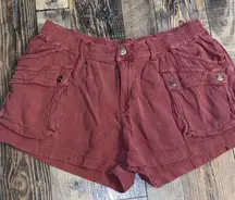 Free People Rust Cargo Shorts