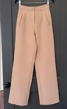 High Waisted Tailored Wide Leg Dress Pants