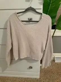 Madison And Moon Cream Cable Knit Sweater