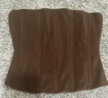 SKIMS Cocoa Fleece Lounge Corset Top