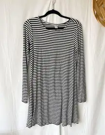 Old Navy  Swing Long Sleeve Striped T-Shirt Dress