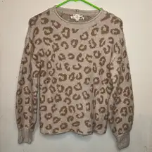 cheetah print sweater, size Small