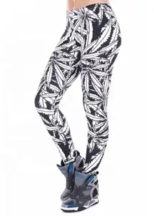 Happiness Weed Print 3D Soften Stretch Legging