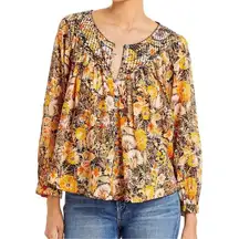 Free People Cool Meadow Floral Printed Top, M