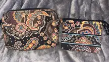 Floral Patterned Women's Makeup pouch  Set