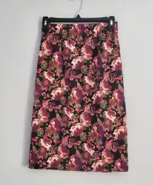 DownEast Floral Stretch Pencil Skirt XS