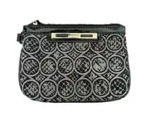 Nine West Black & Gray Zipper Wristlet