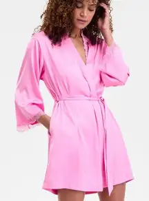 INC International Concepts Pink Lace satin Robe