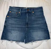 Madewell High Rise Denim Mid Length Jean Shorts