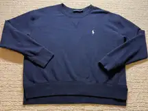 Polo Ralph Lauren Women’s Crewneck Sweatshirt Large Navy Blue Pony Logo Pullover