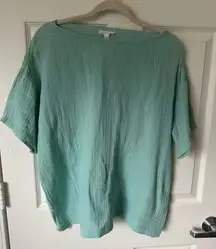 EILEEN FISHER Organic Cotton Women's Light Mint Green.