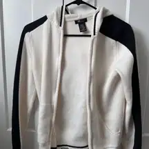 Active USA Cream and Black Knit Hoodie