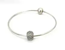 Pandora Easter Bunny Egg Holiday Bead With Clear Cubic Zirconia Authentic Charm