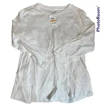 Maison Jules Essential LS T Bright‎ White Long Sleeve T Shirt Women's Small