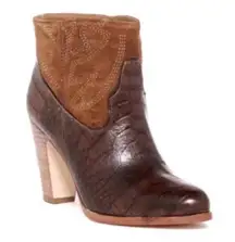 MATISSE Understated ‘Done and Dusted’ Oak Leather western Bootie 