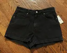 Pacsun Black Denim High Waisted Mom Short