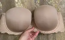 Torrid Bombshell Everyday Strapless Bra Nude Tan 40C