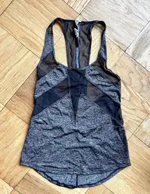 If You’re Lucky Tank Size 2 EUC grey/black mesh