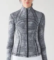 57.Lululemon Define Jacket Luon Spray Jacquard White Black