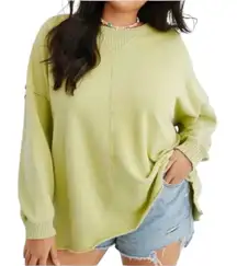 NWT aerie Women's Down To Earth Crew Sweatshirt Staying Kind Feeling Cool Size M