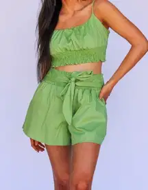 Le Lis Green High Waist Women's Matching Set NWT size Small