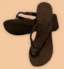 Brown Wedge Sandals