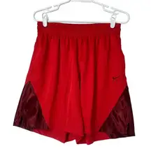 NIKE DRI-FIT ISOFLY WOMENS SIZE M BASKETBALL SHORTS RED DH7363-658 SPORTY