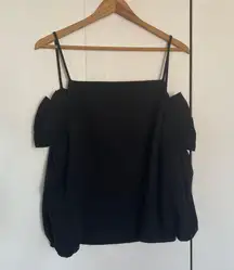 Black Cold Shoulder Blouse