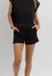 Labeye black thrown on SET! Hoodie and shorts. Small.