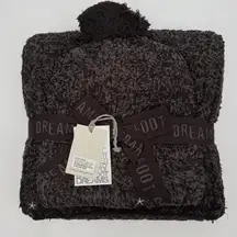 Barefoot Dreams Cozychic Pom Pom Beanie & Scarf Set In He-Espresso/Cocoa