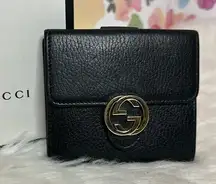 Gucci 💯Authentic  Compact Leather Wallet🍀