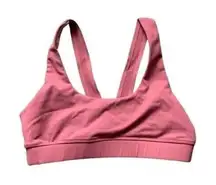 Flexxfit Medium Pink Seamless Sports Bra Padded Wireless Stretchy Workout Medium