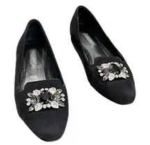 Dolce & Gabbana Suede Crystal Flats