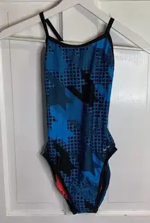 Dolfin Reversible Coral Turquoise Stryker Swim Suit New with Tag W-544 Sz M