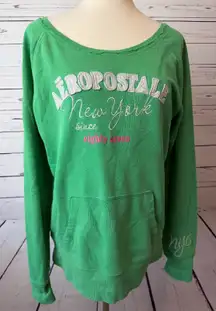 Aeropostale Pullover Sweatshirt Long Sleeve Embroidered Shirt XL Extra Large Y2K