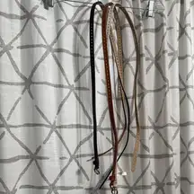 Target Leather Belt Set in Black, Brown, and Cream