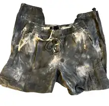 Sanctuary x Anthropology Colaboration Tye-dyed cargo joggers. Size: Small