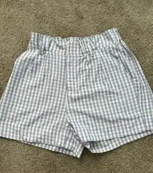 Blue Gingham Shorts